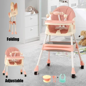 Foldable Baby High Chair 4-in1