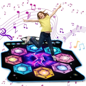 VATOS Dance Mat for Kids 27 Levels 8 LED Keys Bluetooth 5 Game Modes