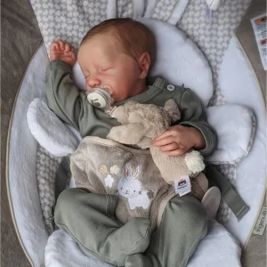 43CM Levi Newborn Baby Doll Reborn Sleeping Soft Silicone Flexible